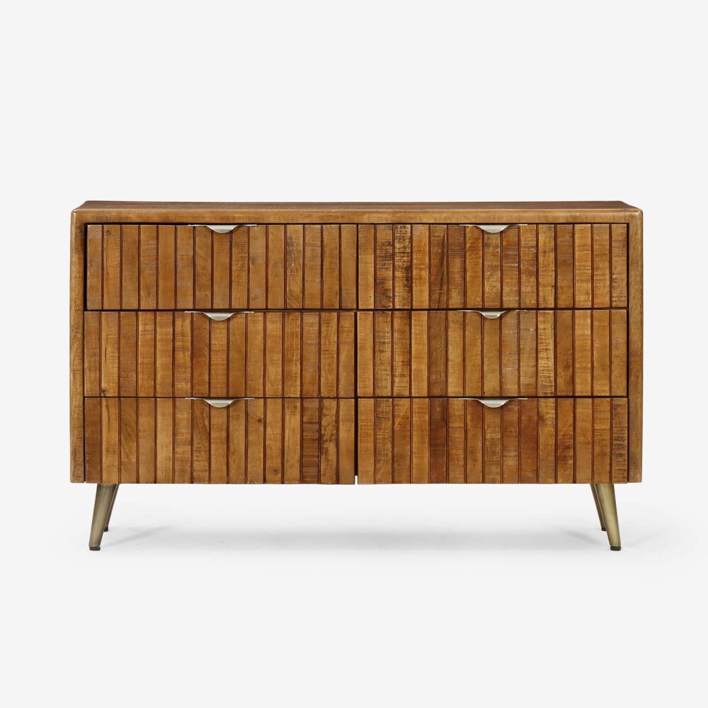 CÓMODA 125CM MADERA MARRON RENEE