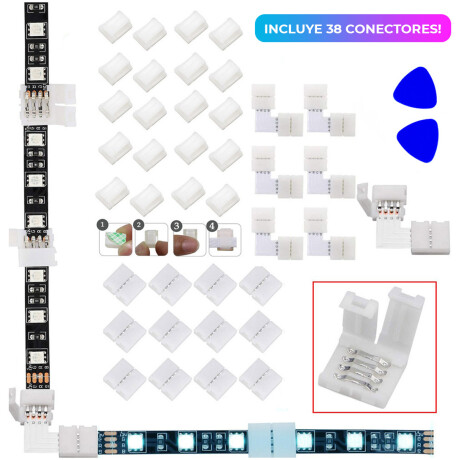 Cinta Luces Led Tira Rgb 2x5m Transformador + Control Hog007003