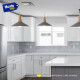Lampara Colgante Metal Nordica Plato Deco Simil Madera Led Gris