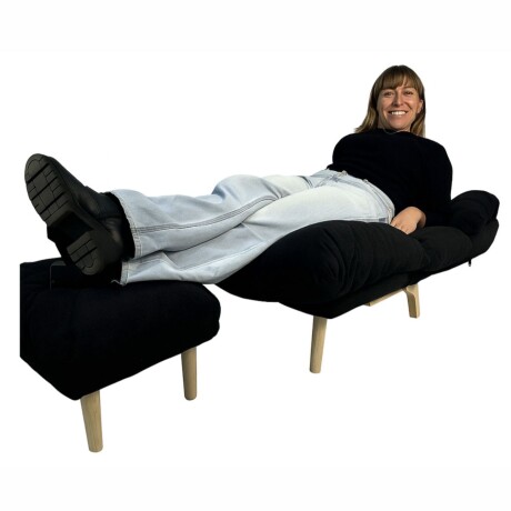 Sillón Reclinable con Apoyapies Incluido - Negro Sillón Reclinable con Apoyapies Incluido - Negro