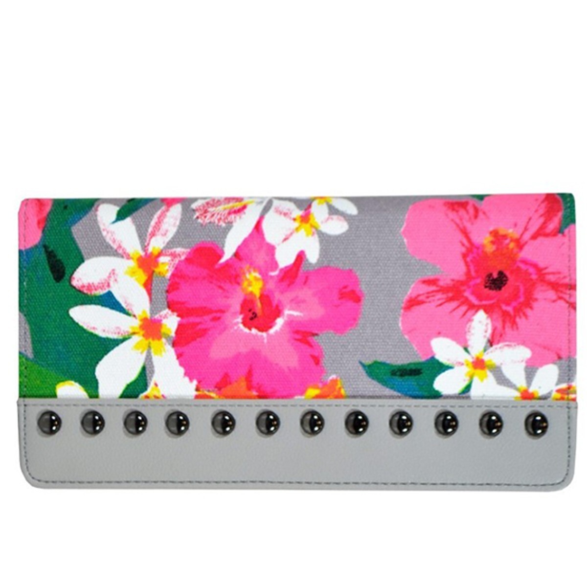 BILLETERA ZNT DAMA FLOREADA GRIS 