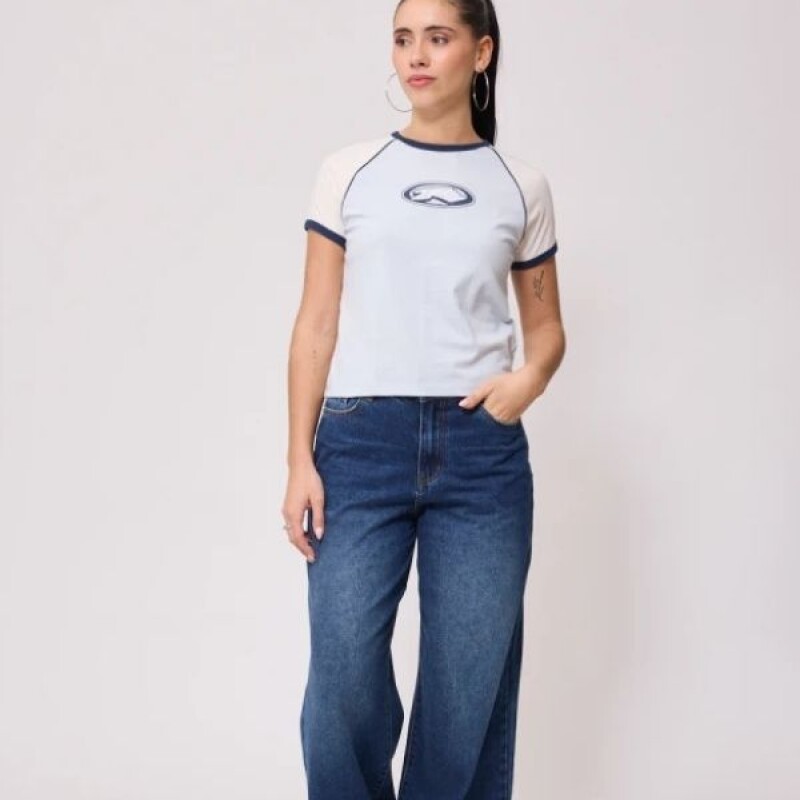 Remera Algodon Rusty Dama Celeste