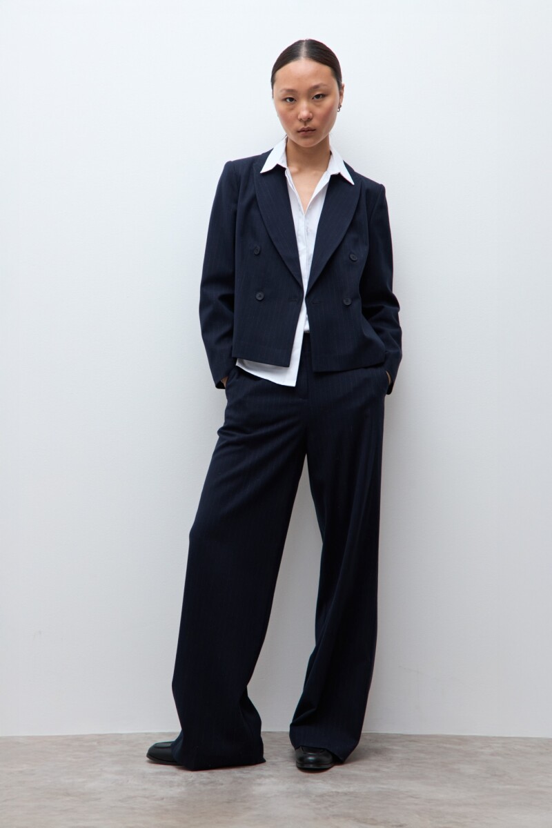 Blazer doble botonadura - azul marino 