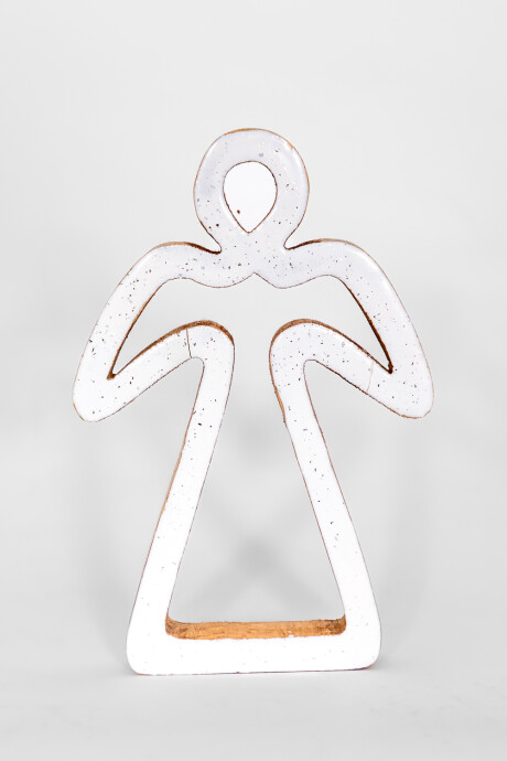 Deco Navidad ángel De Madera Foil Color Unico