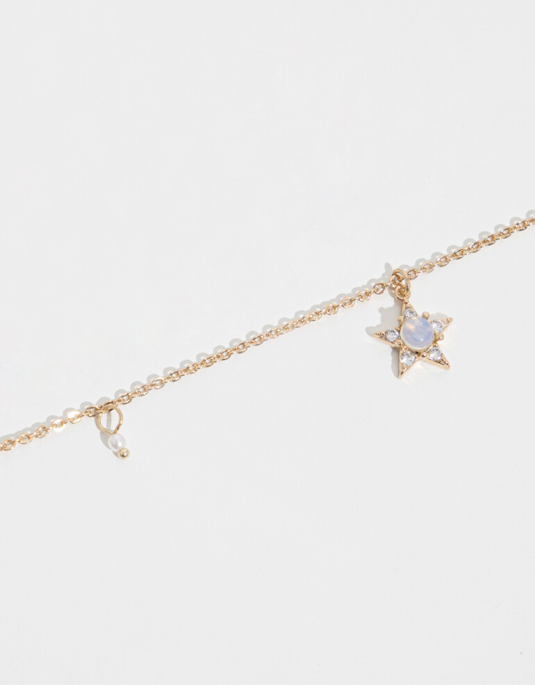Pulseras Flexibles Strass Pulsera Con Diije De Estrella - Dorado