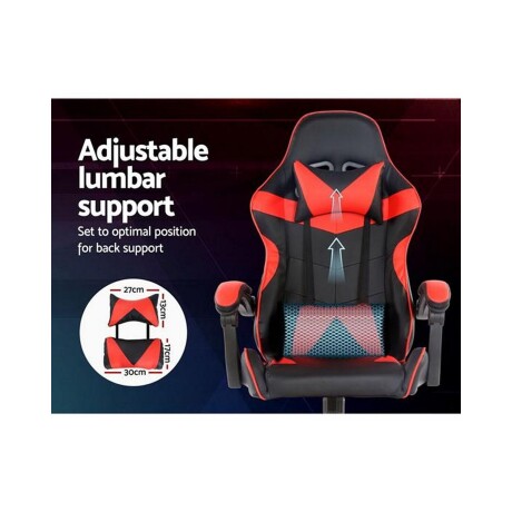 Silla Gamer Lumax Modelo ROM Negro/Rojo