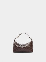 Bolso De Mano Trenzado marron