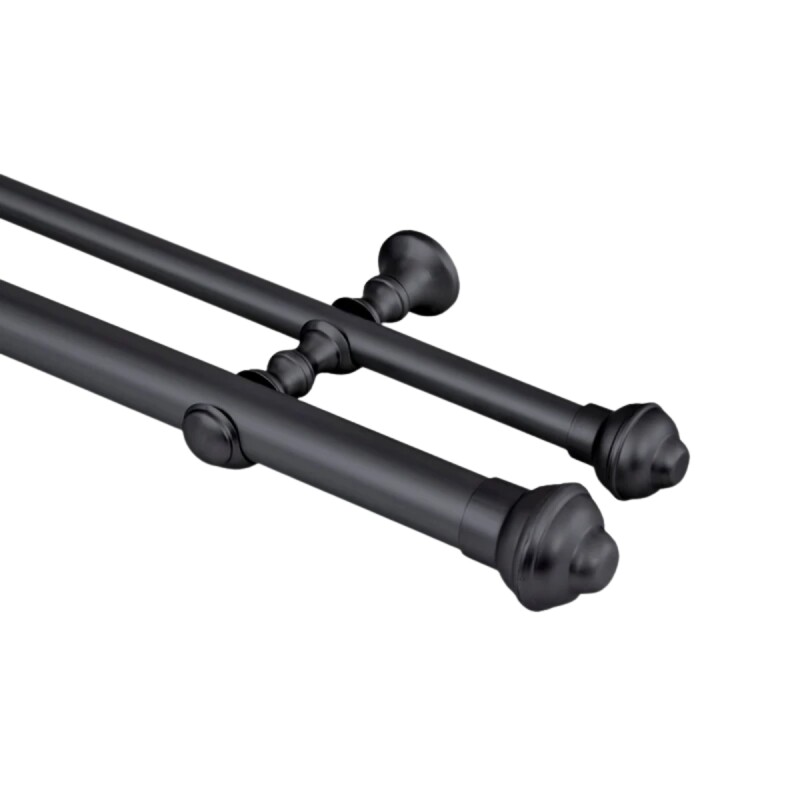 Barrote cortina metal Eurometal DUO 2,0m + 2 soportes GRIS OSCURO