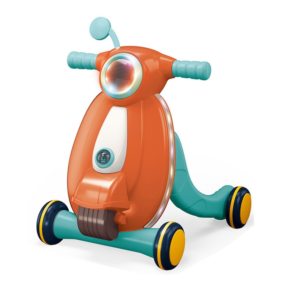 Caminador Andador Scooter para Bebé Interactivo Luz y Música - Naranja 