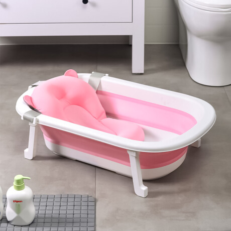 Bañito Bebé Plegable + Colchon Baby Splash Rosa