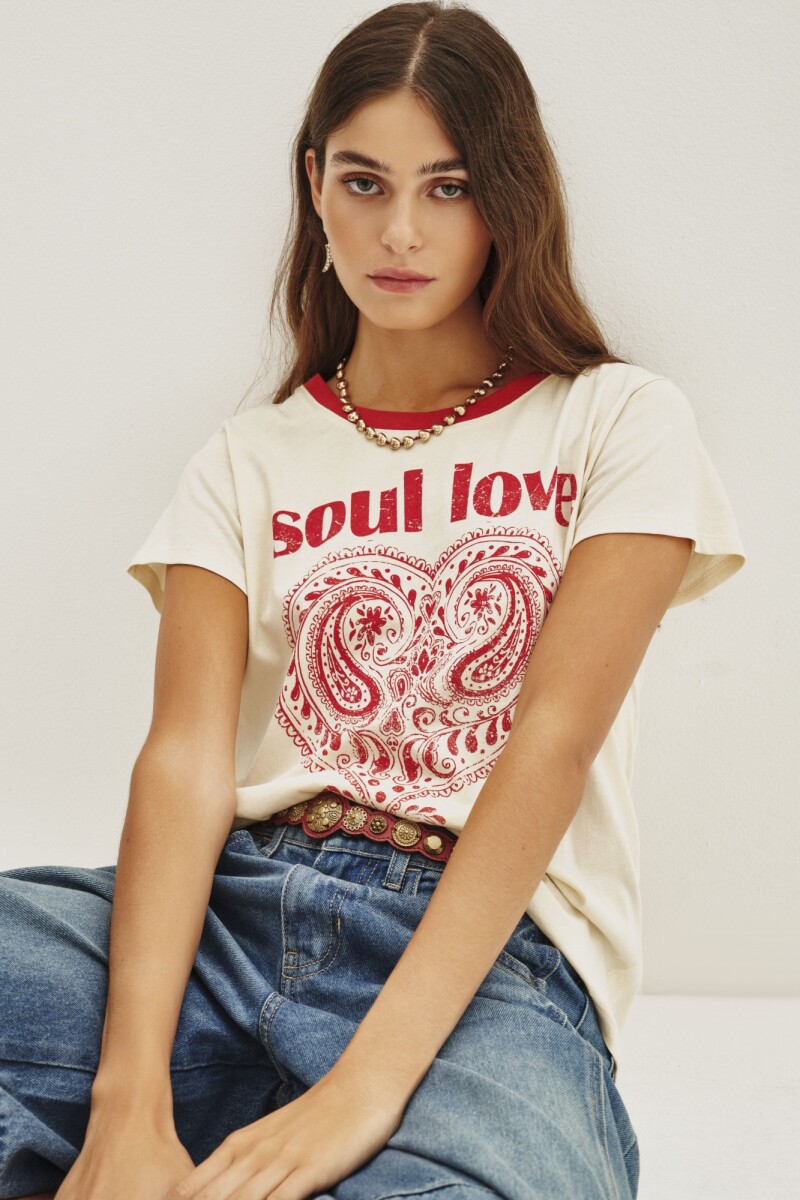 Remera Soul Heart Crudo