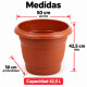 Maceta redonda 42,5 lts TERRACOTA