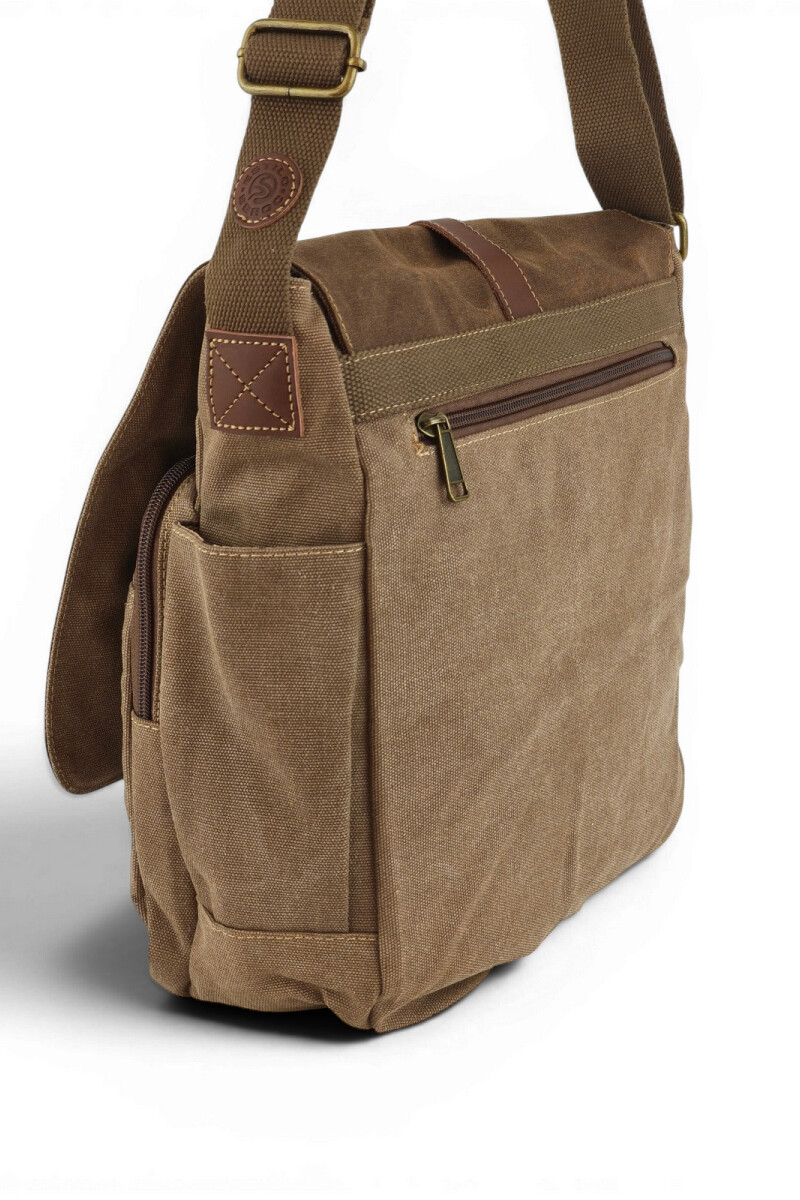Morral clásico de lona Marrón