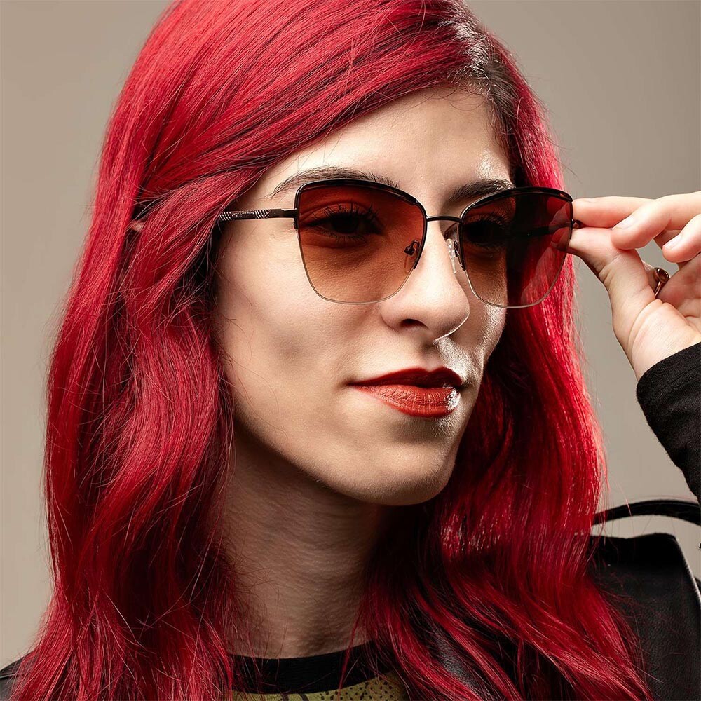 Lentes de Sol Stranger Things Cuadrado Gradiente/Marrón