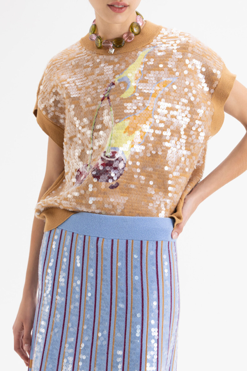 CHALECO FLAMING CHERRY Camel