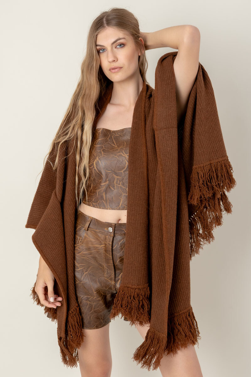 Ruana esteña - Chocolate 