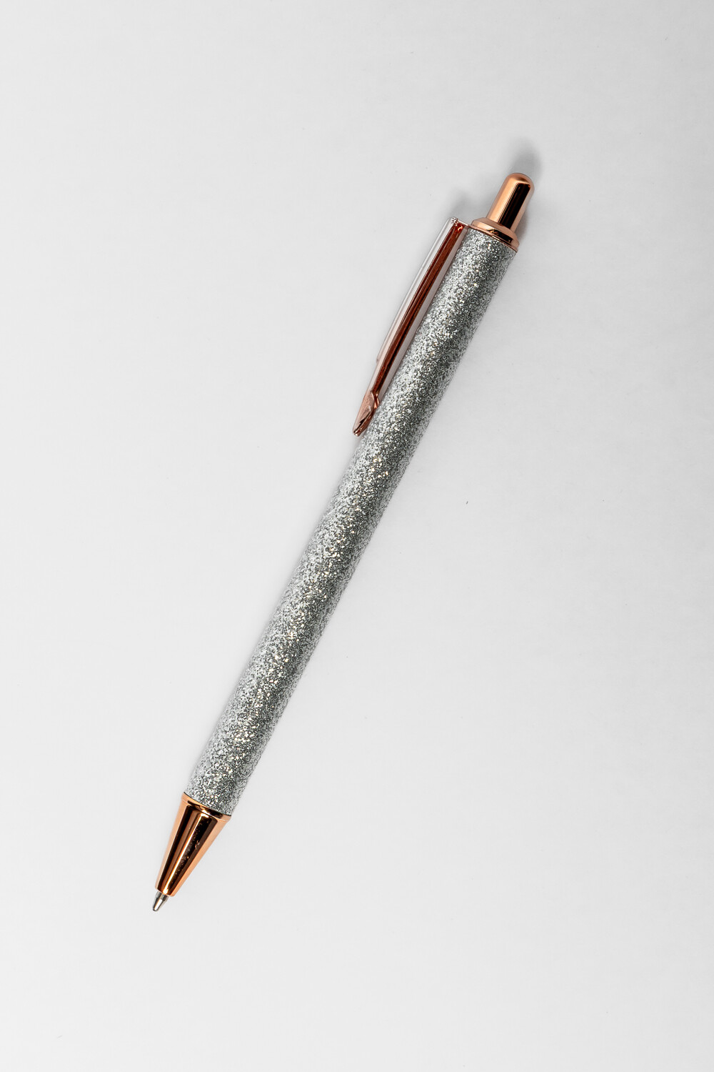 Lapicera Glitter Plateado