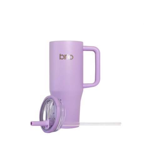 Vaso Térmico Brio Con Tapa Y Sorbito 1200 Ml Lavanda