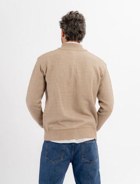 Campera tejida Ombu beige
