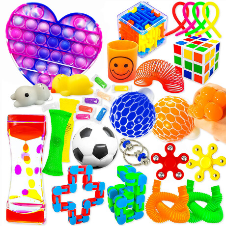 Set Fidget Toys Juego 32 Pcs Squishy Popit Set Fidget Toys Juego 32 Pcs Squishy Popit