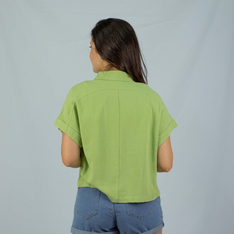 Camisa Lino Slowly Light Green