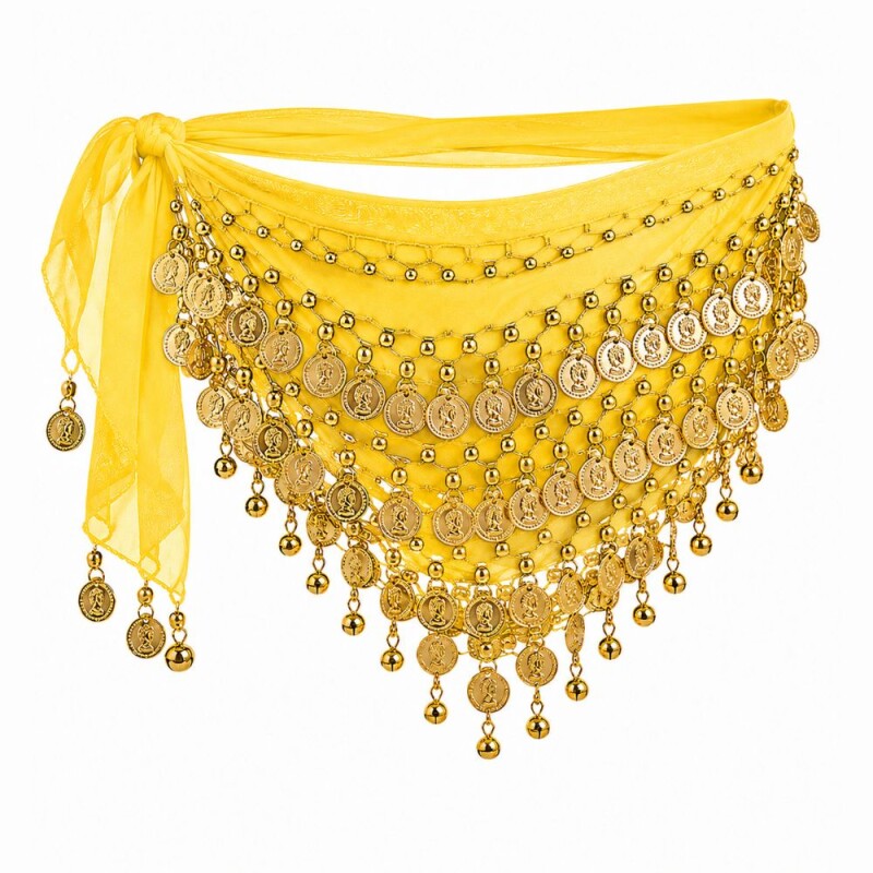 CADERIN DE TELA CON MONEDAS Amarillo