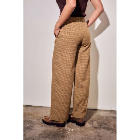 Pantalon Gingham Marron