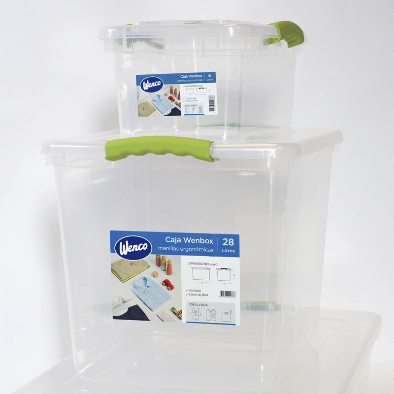 Caja organizadora 28 lts Wenbox TRANSPARENTE