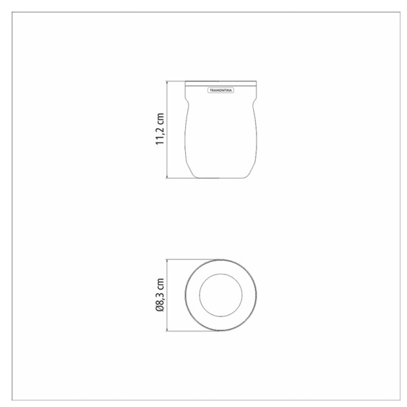 Mate blanco en acero inoxidable 240ml TF1487