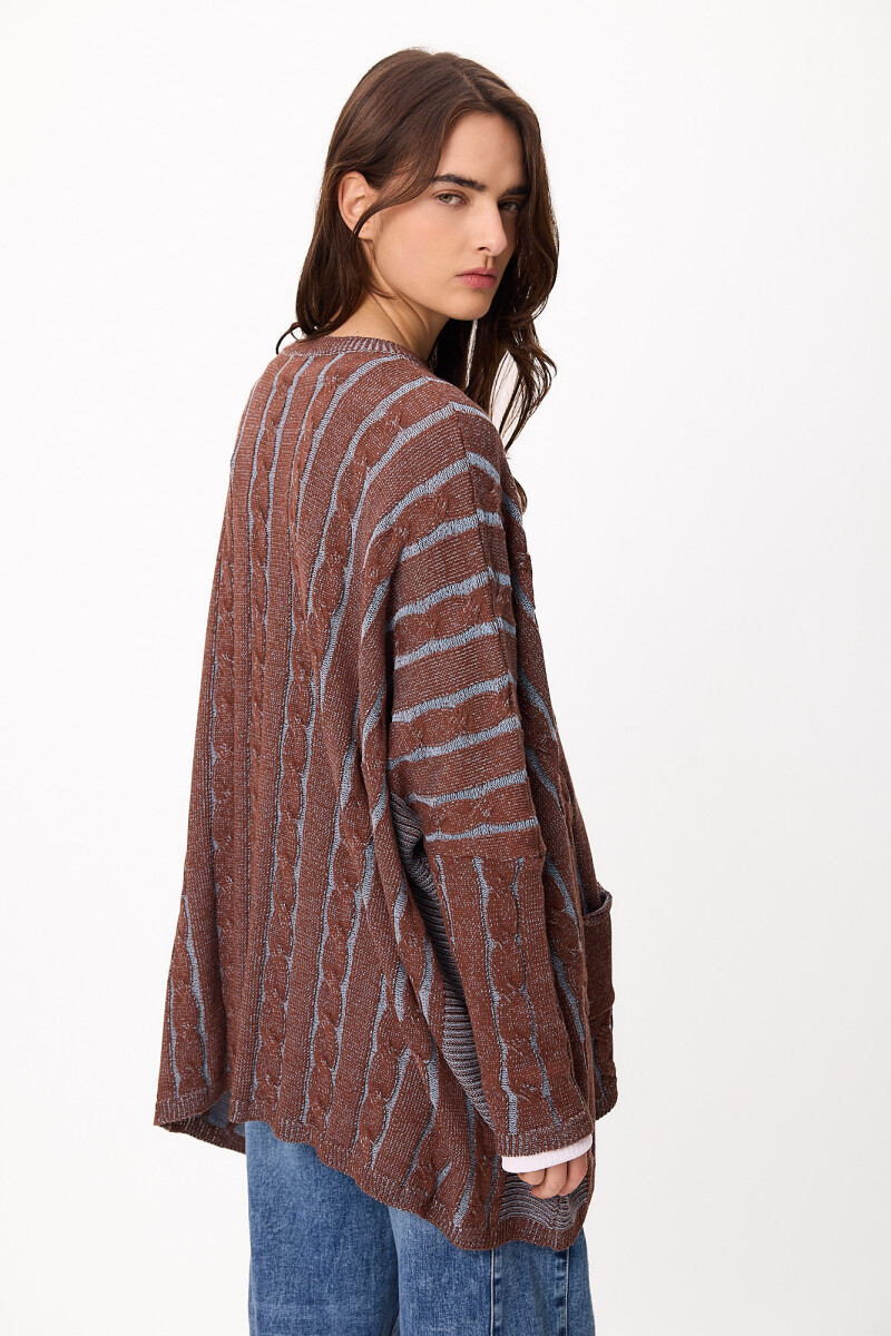 Sweater Oceano Chocolate/Celeste