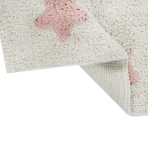 Alfombra lavable - Stars Nude y rosa