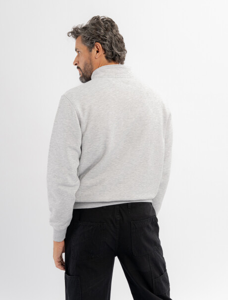 Buzo felpa liso gris