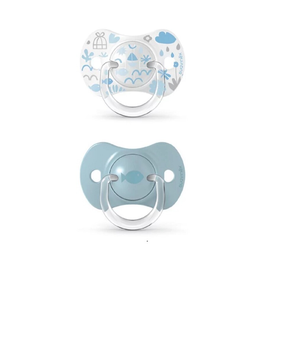 Set x2 chupete fisiologico Suavinex 0 a 6 M - Memories celeste 