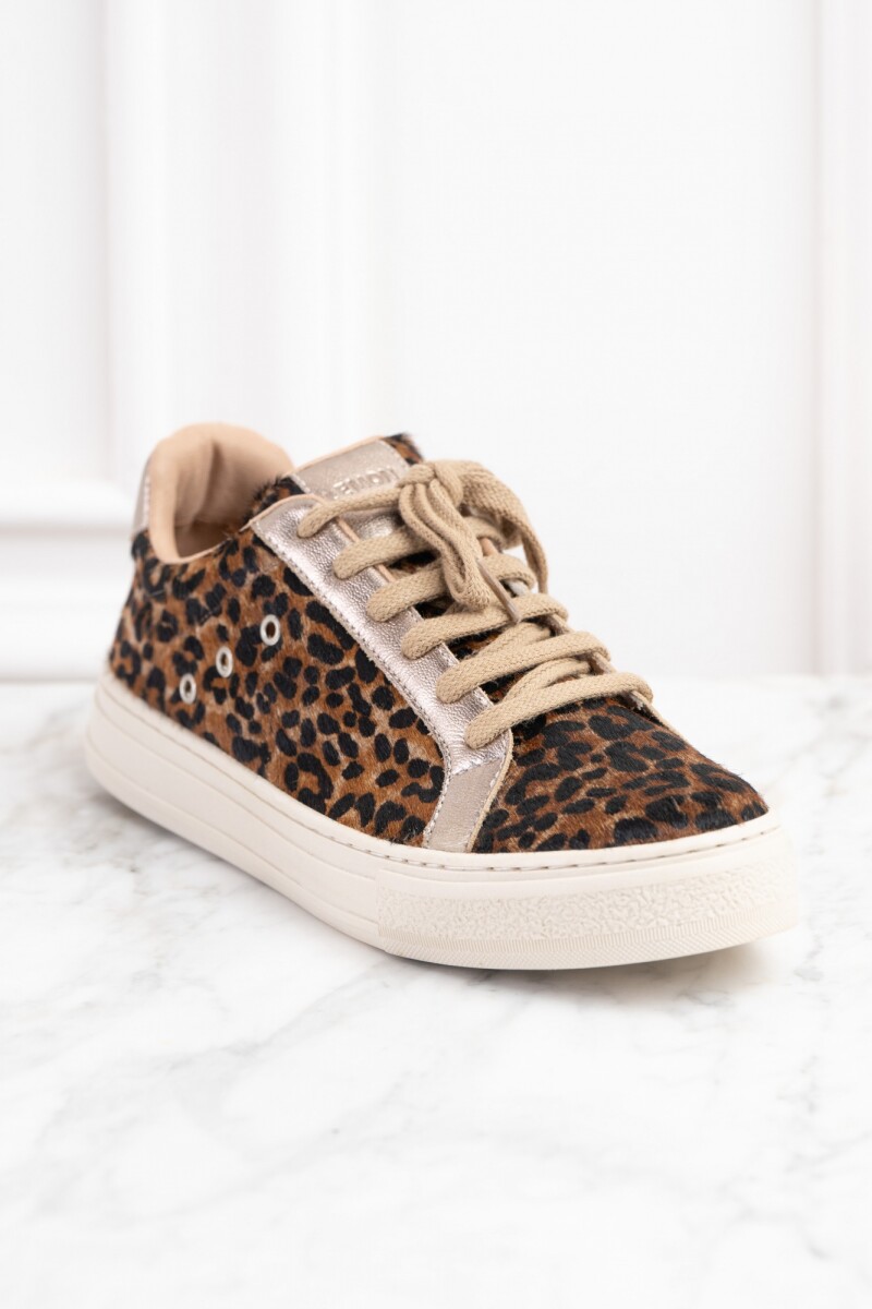 Zapatilla Animal Print Marron