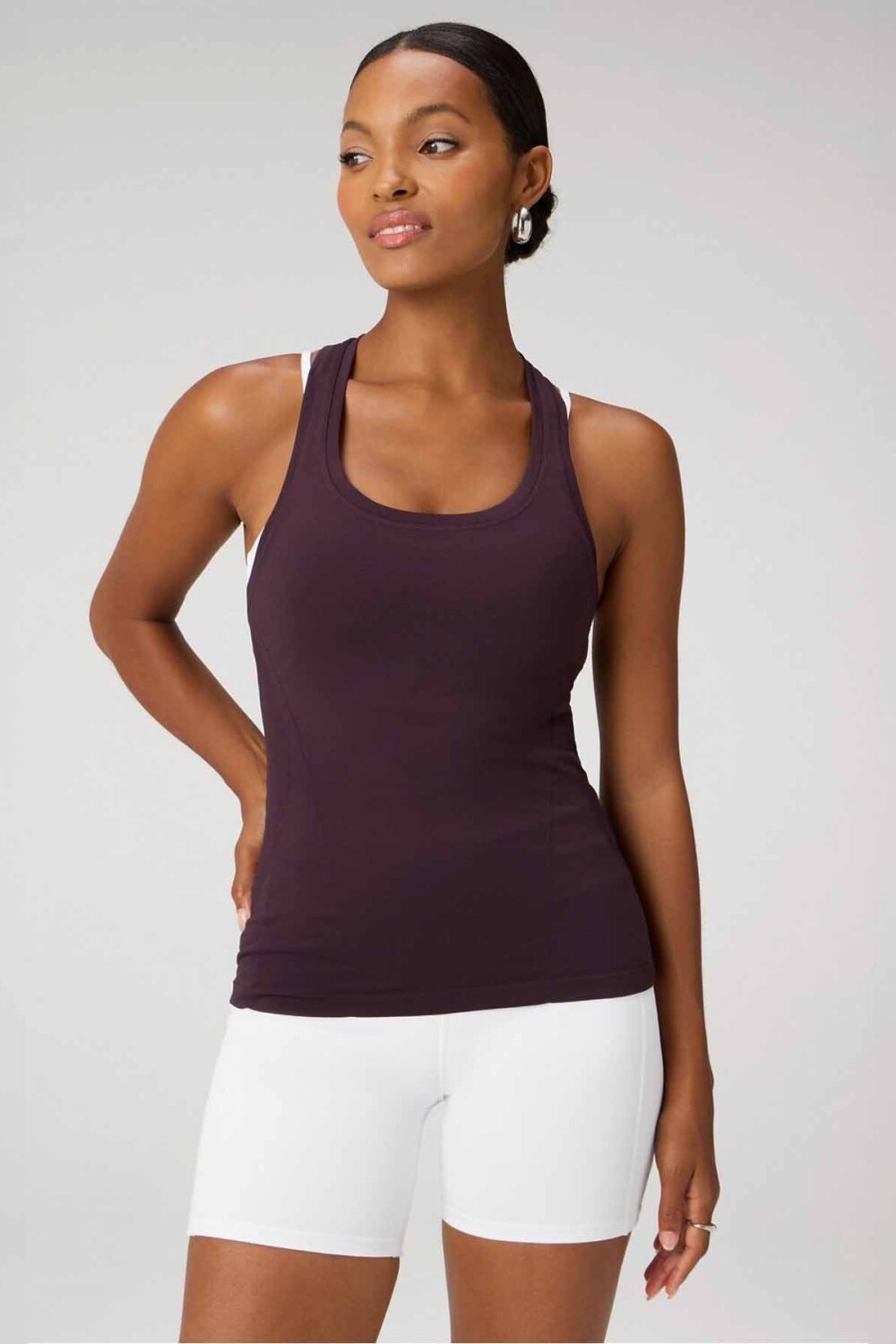 Top Feather Tech+ Racerback Mujer Oxblood