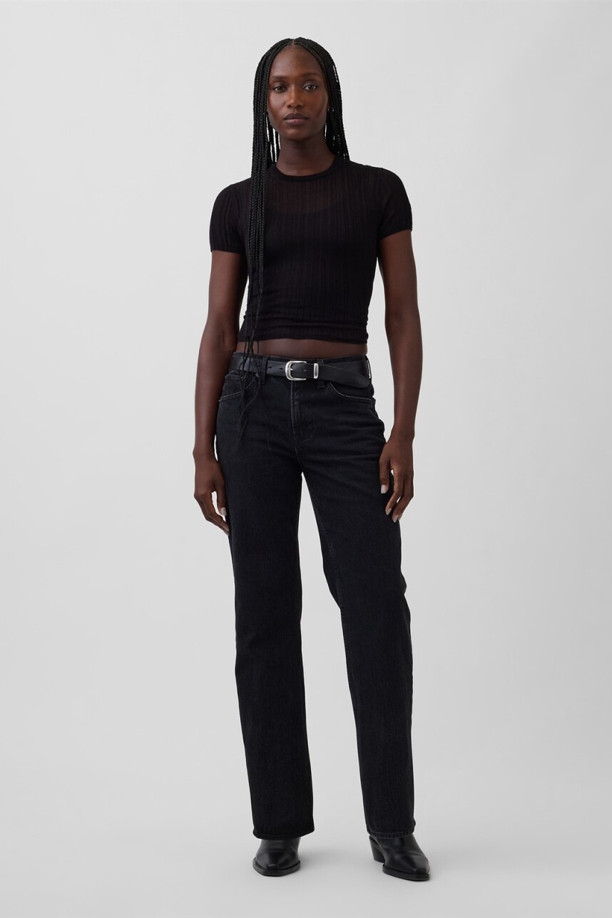 Jean Relaxed Straight Mujer Black Ellis