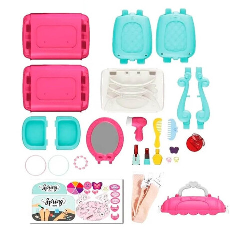 Set Tocador Infantil En Valija Juego Belleza + 26 Accesorios Jug007007