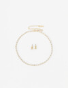 Bijouterie Set Sets temáticos Set De Aros Pasantes Y Choker - Dorado