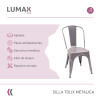Pack 6 Sillas Tolix Lumax Varios Colores Living Comedor Gris