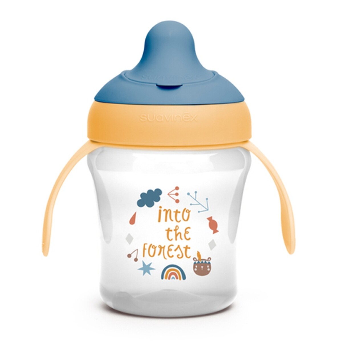 Vaso Pico Antiderrame Suavinex Bebés +6 Meses 200Ml con Asas - Mostaza 