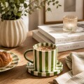 Taza de Cerámica Rayas Green