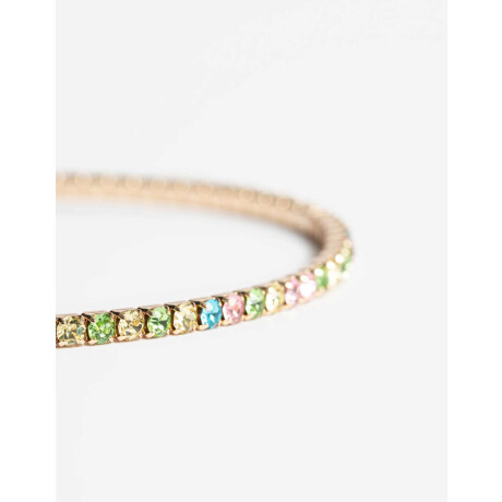 Pulseras Flexibles Strass Dorado