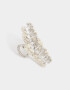 Broche Premium Broche Metálico Flores - Blanco Crudo