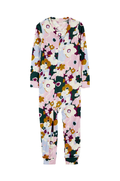 Pijama una pieza, diseño floral, línea purelysoft Sin color