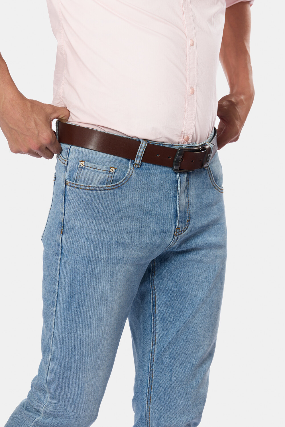PANTALÓN DE JEAN SKINNY Celeste