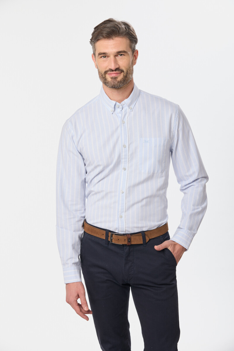 CAMISA OXFORD - Azul 