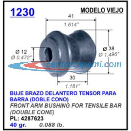 BUJE FIAT BUJE BRAZO TENSOR UNO - BUJE FIAT BUJE BRAZO TENSOR UNO -