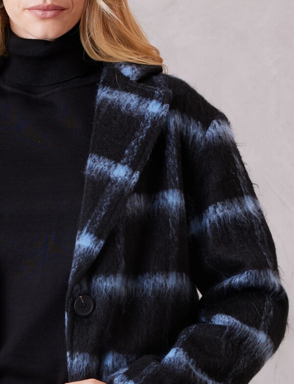 Tapado Mohair NEGRO/CELESTE