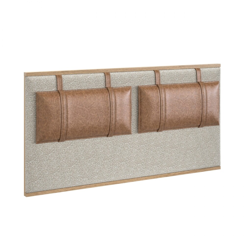 Almohadones X2 Para Respaldo Cama - Brown Leather - Moderna Almohadones X2 Para Respaldo Cama - Brown Leather - Moderna