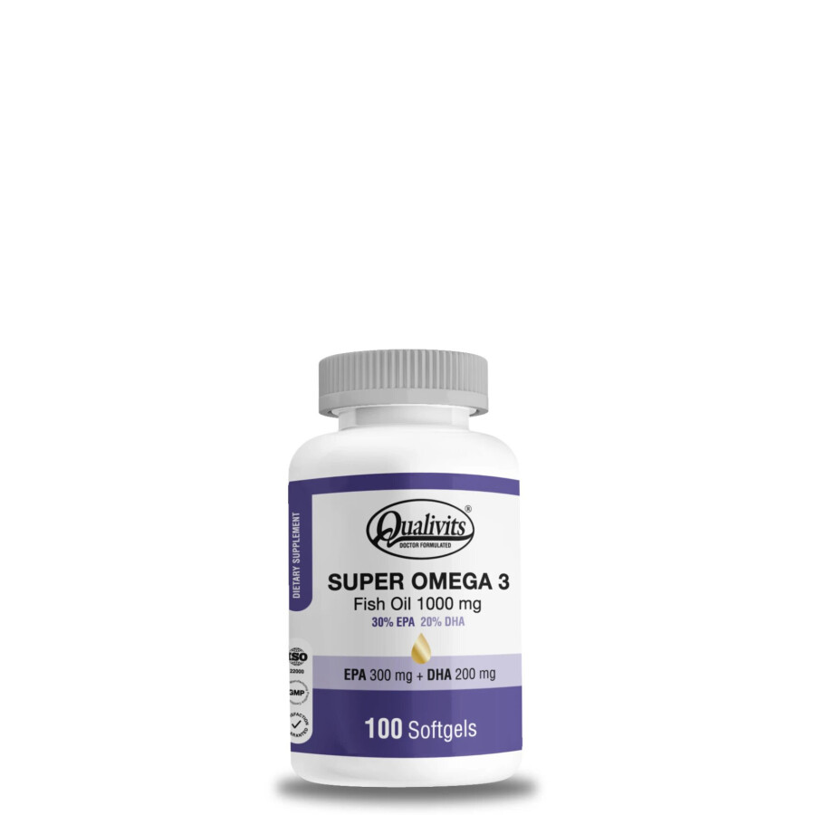 Suplemento Qualivits Super Omega 3 1000mg Beige Natural